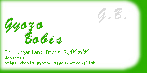 gyozo bobis business card